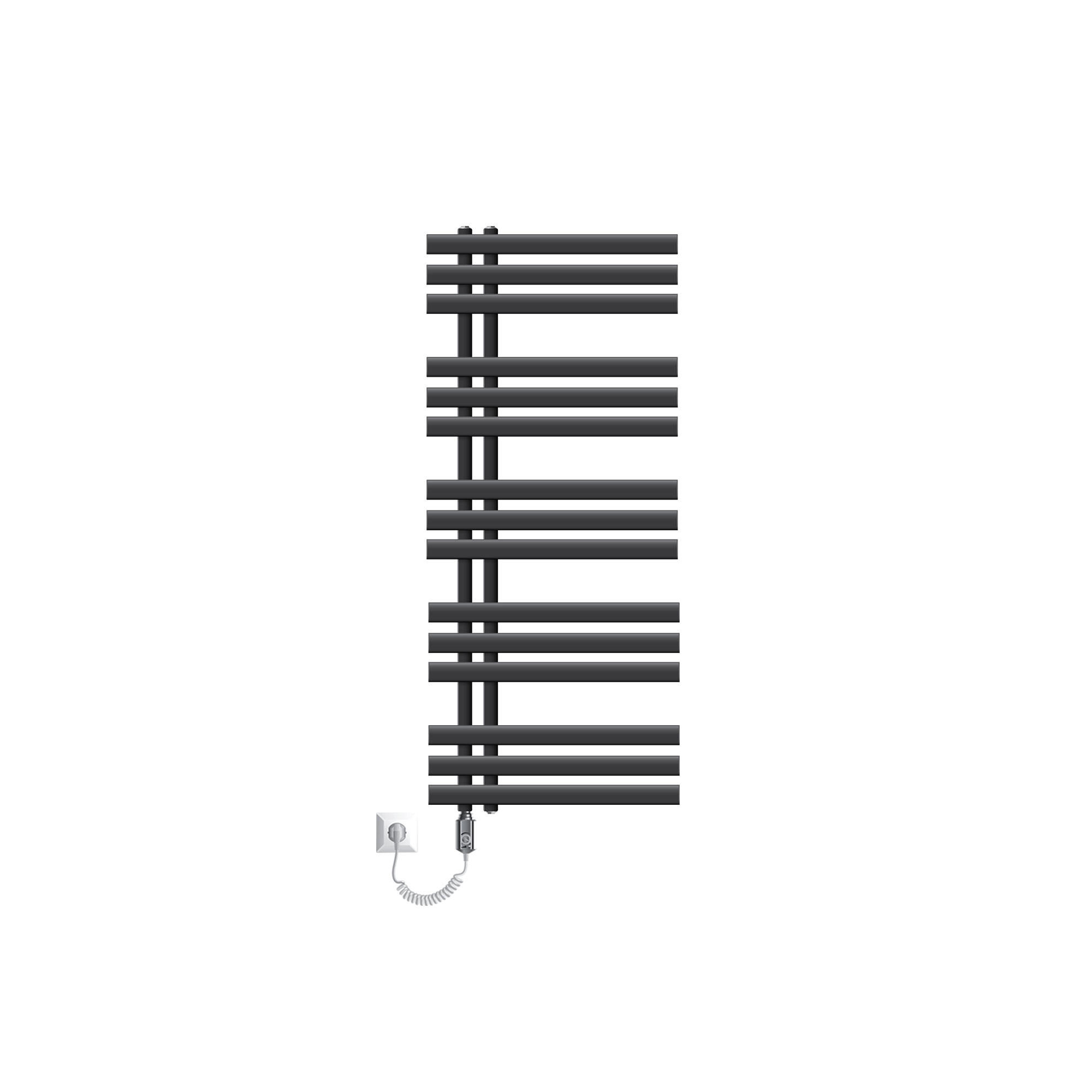 LuxeBath ELEKTRICKÝ KOUPELNOVÝ VÝHŘEV Iron EM 500 x 1200 mm, antracitový, s topným tělesem 1200 W