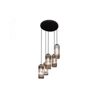HÄNGELAMPE CARTOLA Schwarz Glas - Schwarz, Glas (45/45/180cm) - KAWOLA