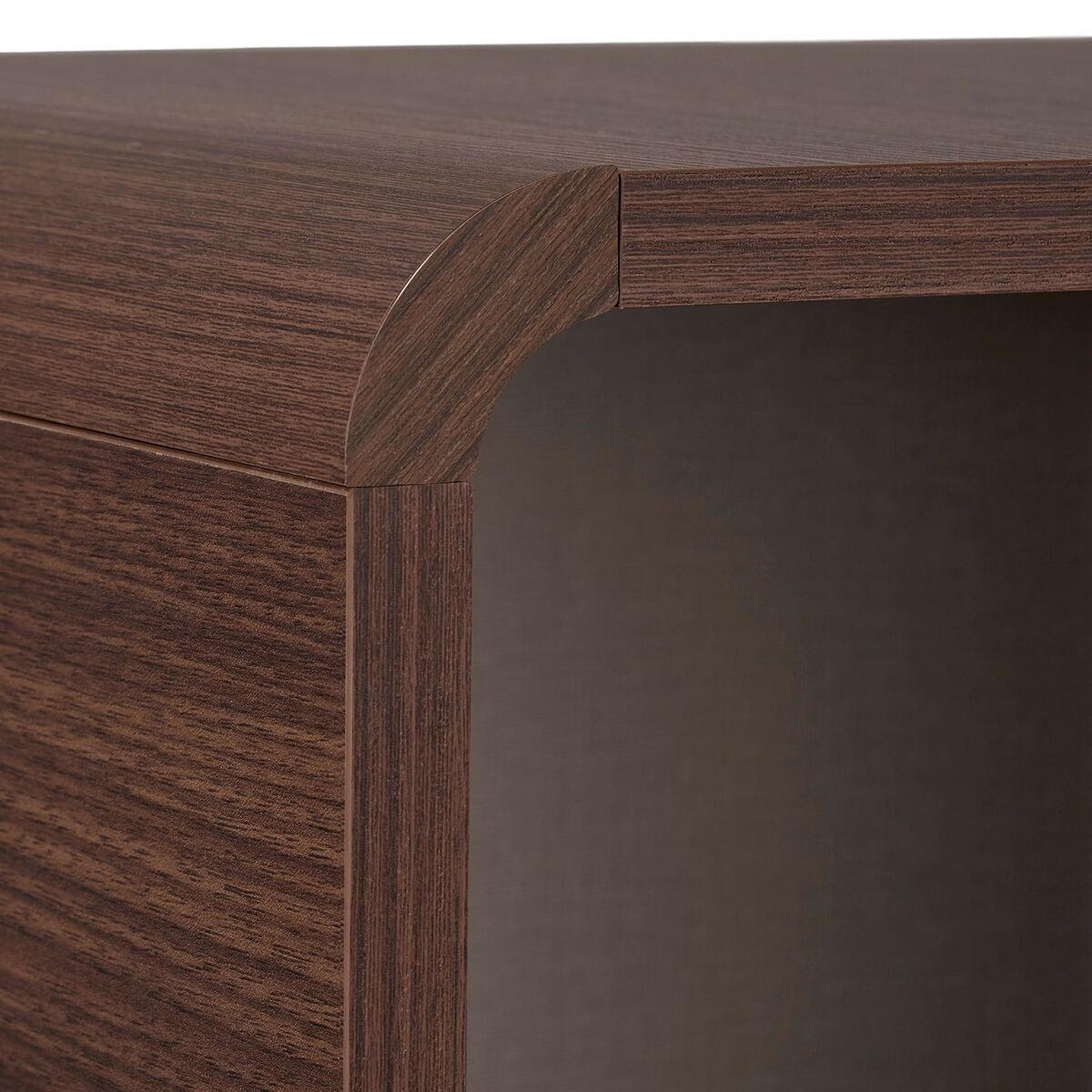 HOHE ANRICHTE 1 Tür 3 offenen Fächern mit abgerundeten Kanten 34/110/70 cm - Naturfarben, Holzwerkstoff (34/110/29cm) - Calicosy
