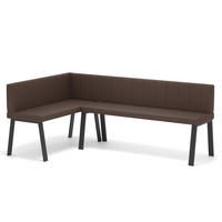 ECKBANK links MONO Y Kunstleder gesteppt, 142/196 cm Braun - Braun, Kunststoff/Textil (142/196cm) - Idohome