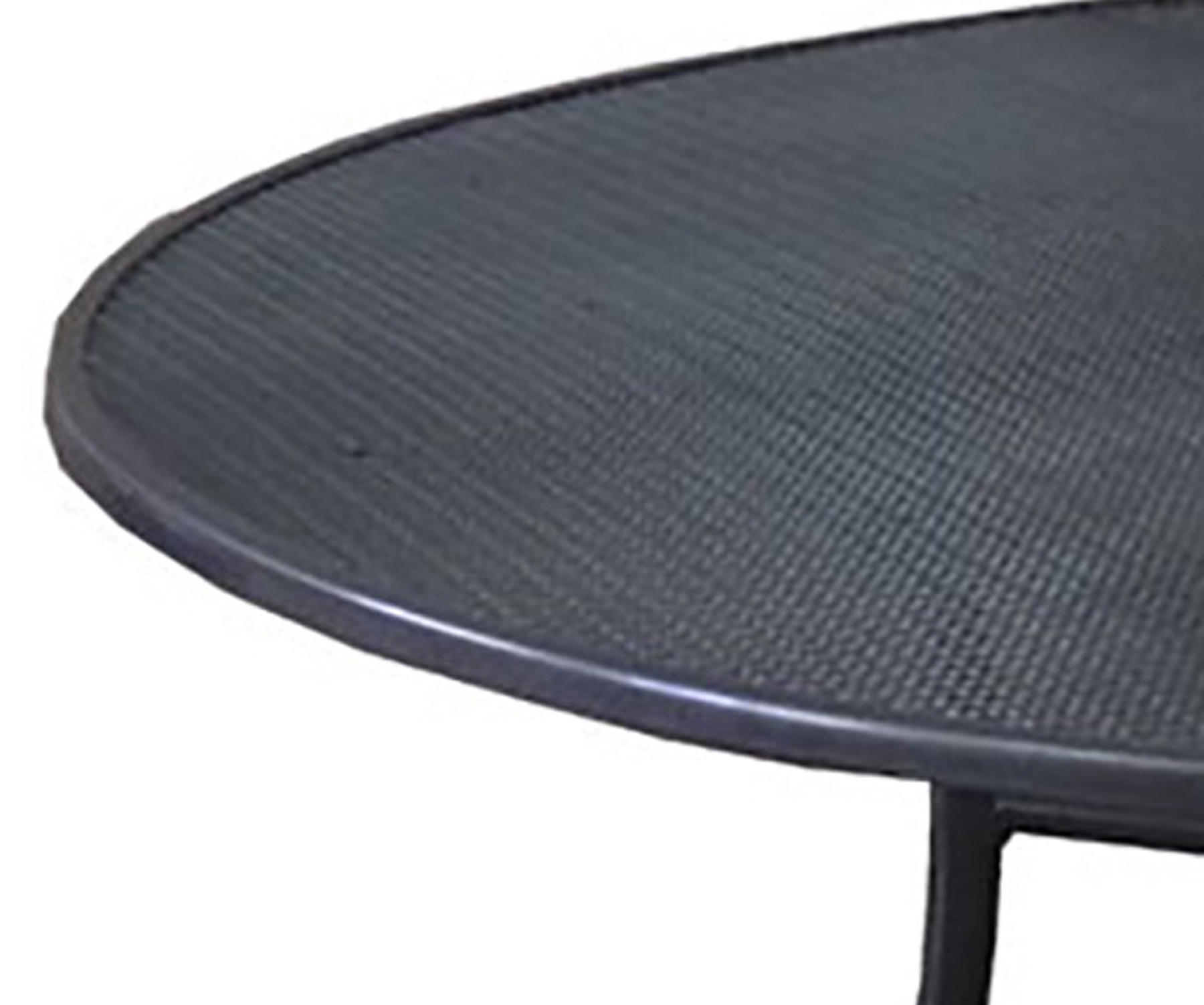 GARTENTISCH Roma 150cm rund mit Schirmloch aus Streckmetall - Grau, Metall (150/150/72cm) - TPFGarden