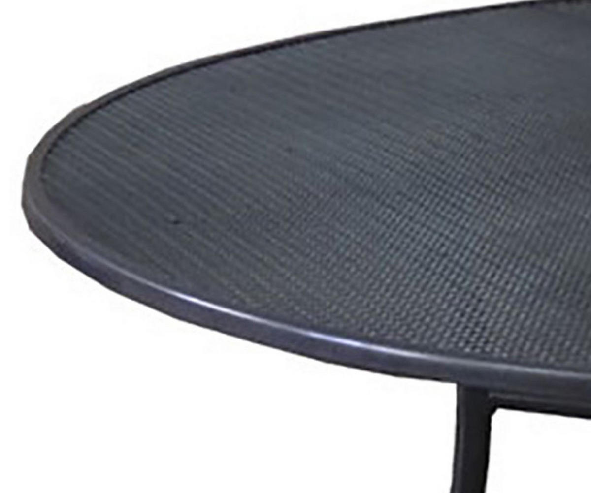 GARTENTISCH Roma 150cm rund mit Schirmloch aus Streckmetall - Grau, Metall (150/150/72cm) - TPFGarden