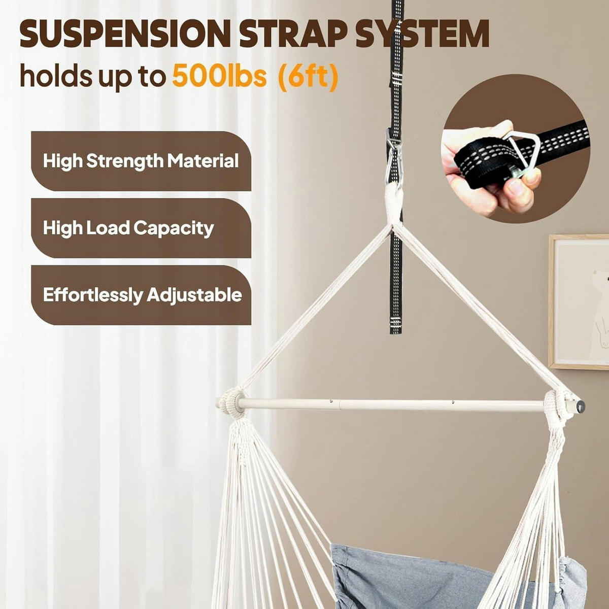 HÄNGESESSEL Hellgrau mit 2 Kissen und Tragetasche - Grau, Textil (10/2.5/24cm)