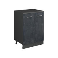 SKRINKA DO PODKROVIA Rion Čierny betón 60 x 81.6 cm bez sklonu s 2 dverami - čierna, kompozitné drevo (60/83.8/46cm) - Vicco