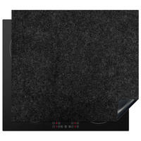 HERDABDECKPLATTE Granit - Schwarz - Granitstruktur - Dunkel Ceranfeldabdeckung 59x52 cm - Schwarz, Kunststoff (59/52/0.2cm) - MuchoWow