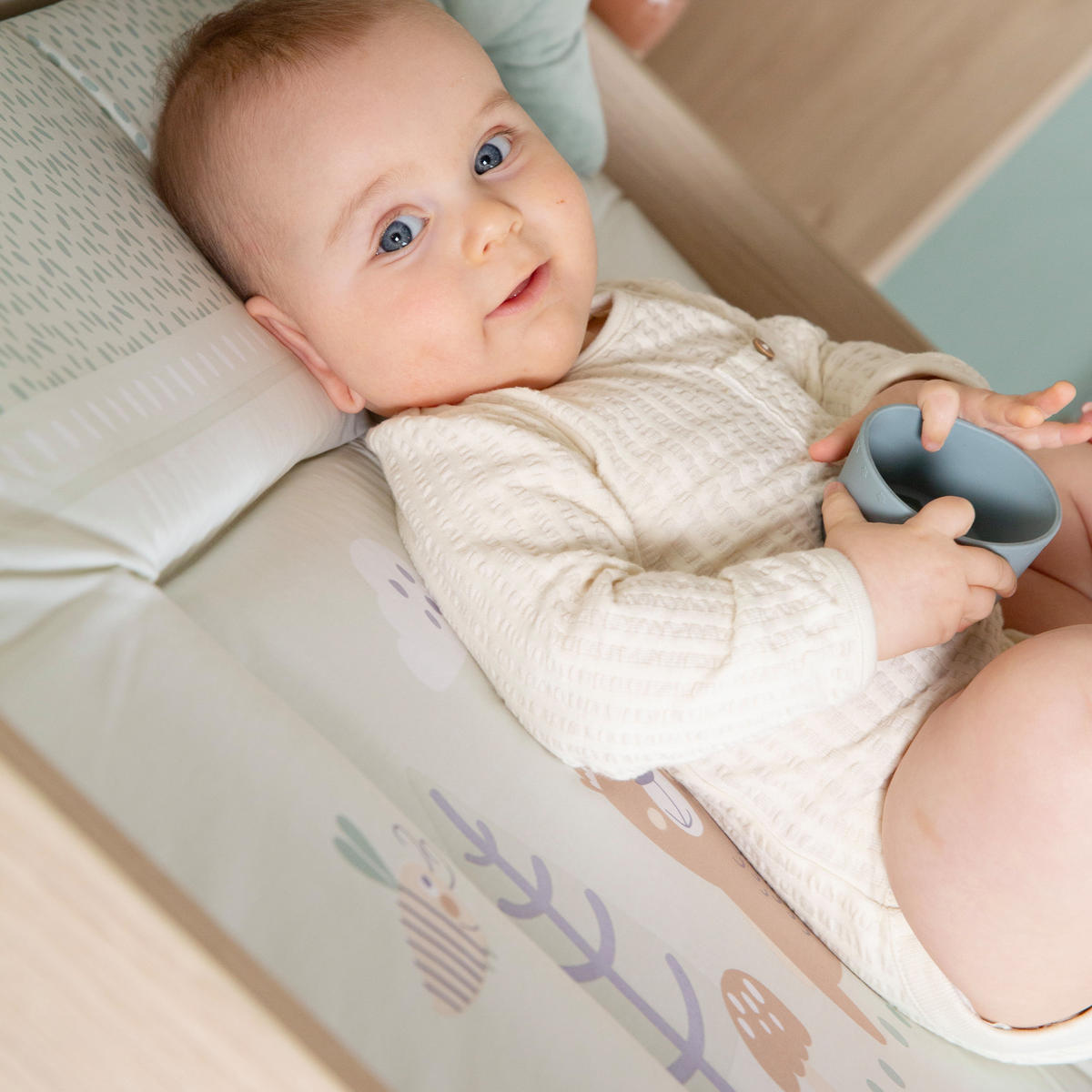 WICKELAUFLAGE Woodland Buddies - Grün, Textil (85/75cm) - Roba