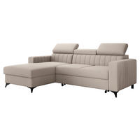 COLTAR Milano, Stanga LC+2R - bej/negru, material textil/lemn (236/172cm) - MIRJAN24