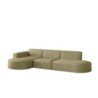 ECKSOFA Palma In Scala - Opal, Holzwerkstoff/Textil (296/165cm) - Fun Möbel