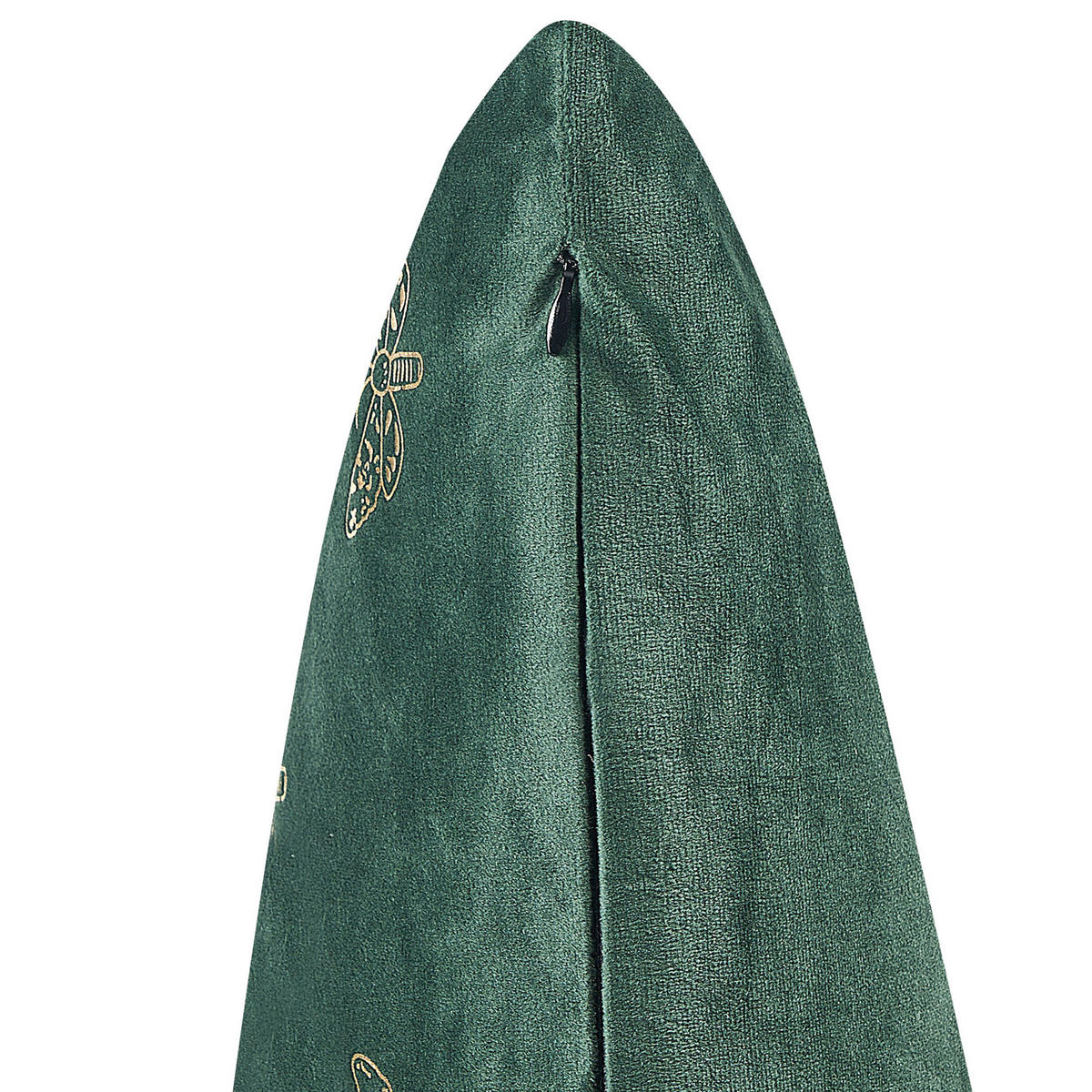 DEKOKISSEN 2er-Set Smaragdgrün 45/45 cm Yuzuri - Smaragdgrün, Textil (45/45cm) - Beliani