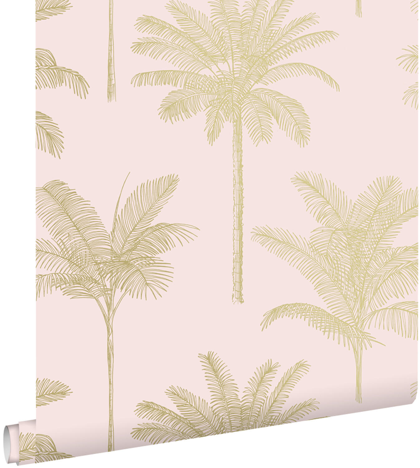 TAPETE Palmen 53 cm x 10.05 m - Pink, Papier (53/1000cm) - ESTAhome