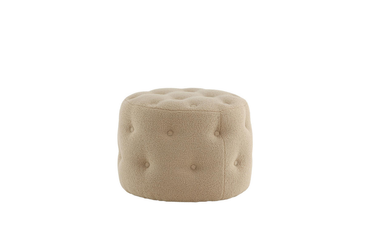 POUF beige - Beige, Holzwerkstoff (55/44/55cm) - ebuy24