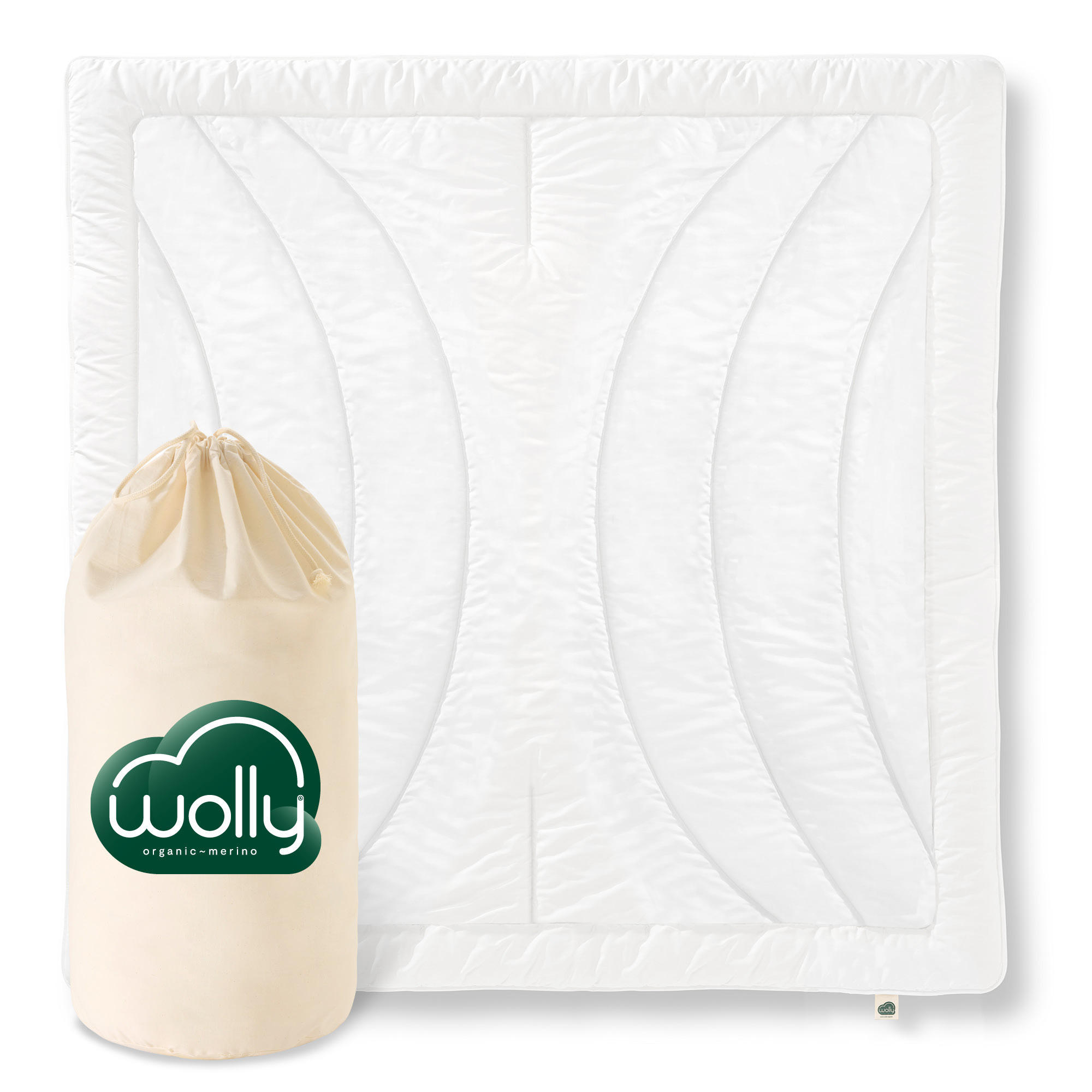 WINTERBETTDECKE MERINOWOLLE 100% Schurwolle warm - Weiß, Naturmaterialien/Textil (200/200cm) - wolly
