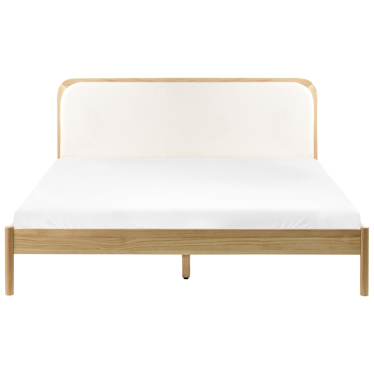 BETT mit Lattenrost 180/200 cm Hellbraun Dosches - Hellbraun, Holz (180/200cm) - Beliani