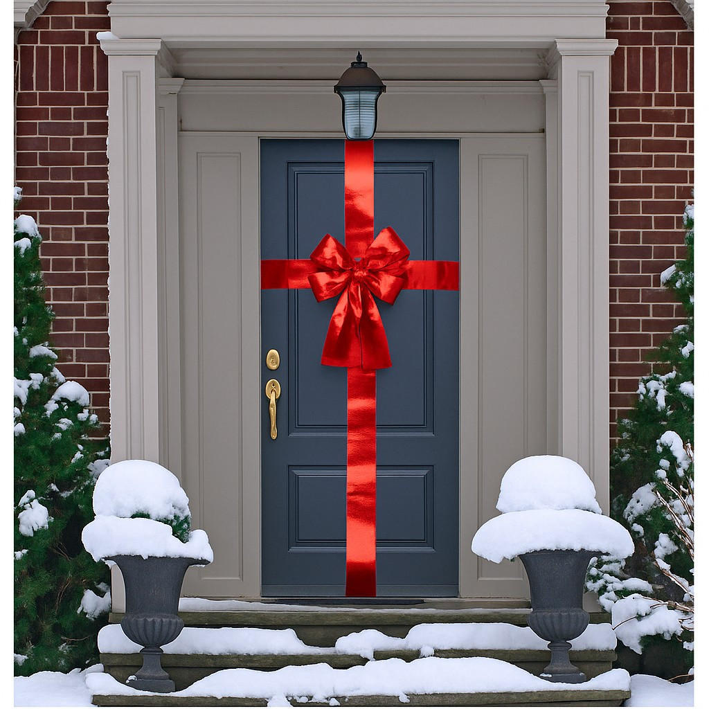 WEIHNACHTSDEKORATION Schleife 33/42 cm - Rot, Textil (10/42/33cm) - Home Styling Collection