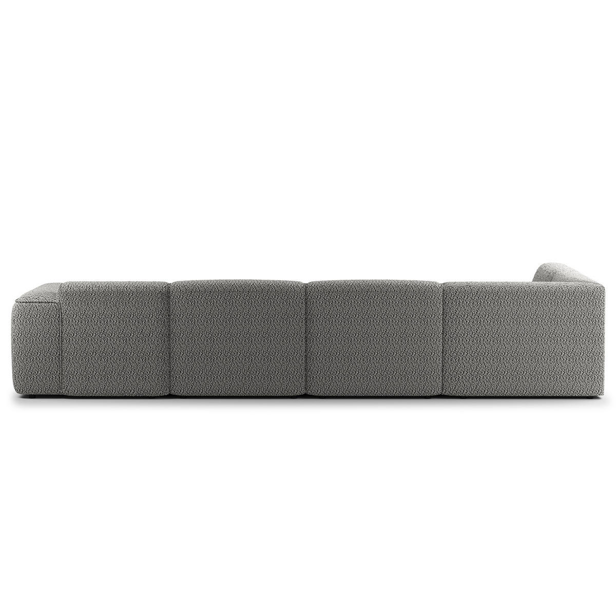 WOHNLANDSCHAFT mit Longchair - Schwarz/Grau, Kunststoff/Textil (325/71/235cm) - home24