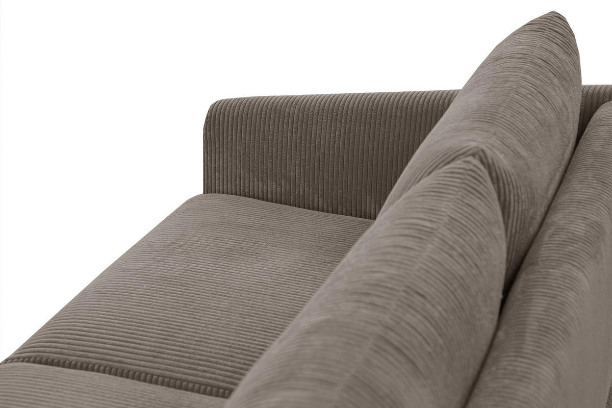 SOFA VILT 2,5-Sitzer, taupe - Taupe/Schwarz, Holzwerkstoff/Kunststoff (202/89/94cm) - Courtois Laville