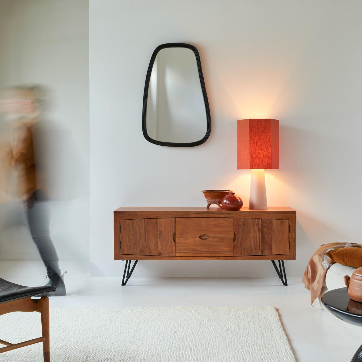 TV-SCHRANK Bonnie Dunkelbraun aus Akazie - Dunkelbraun, Holz (150/62/45cm) - Tikamoon