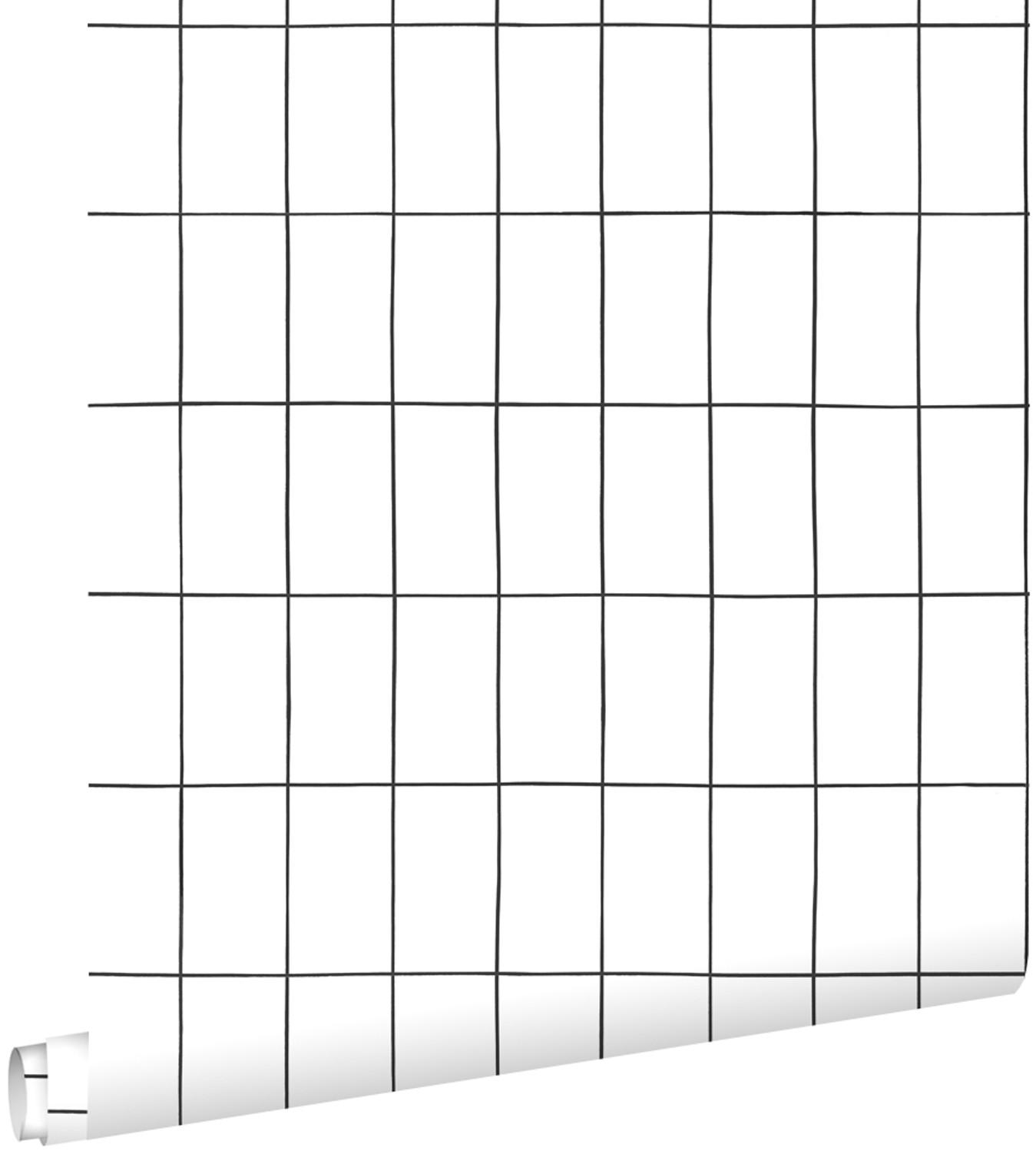 TAPETE kleine Fliesen 53 cm x 10.05 m - Schwarz, Papier (53/1000cm) - ESTAhome