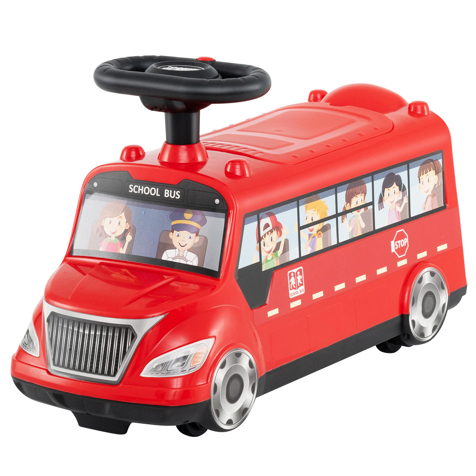 RUTSCHAUTO Rot - Rot, Kunststoff (23/36/55cm) - COSTWAY
