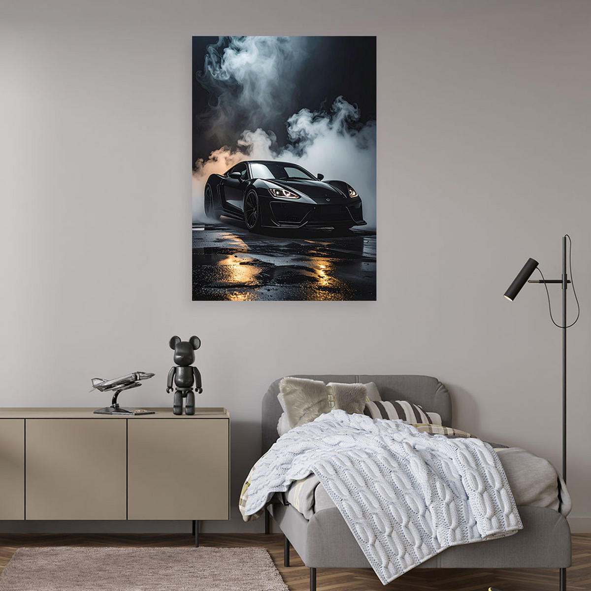 LEINWANDBILD Kraftfahrzeuge 70x100cm - Schwarz, Textil (70/100cm) - Feeby