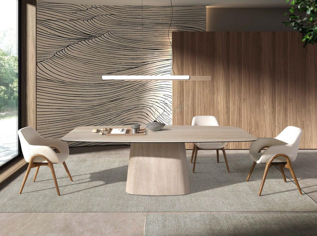 STUHL asymmetrisch Walnuss Beige 60/60/80 cm - Beige, Holz/Textil (60/80/60cm) - ANGEL CERDA