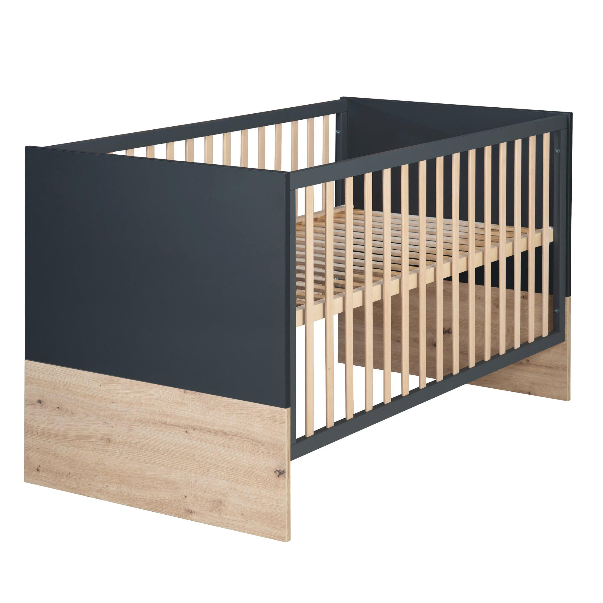 BABYBETT Lenn 70 x 140 cm - Anthrazit, Holzwerkstoff (70/140cm) - Roba