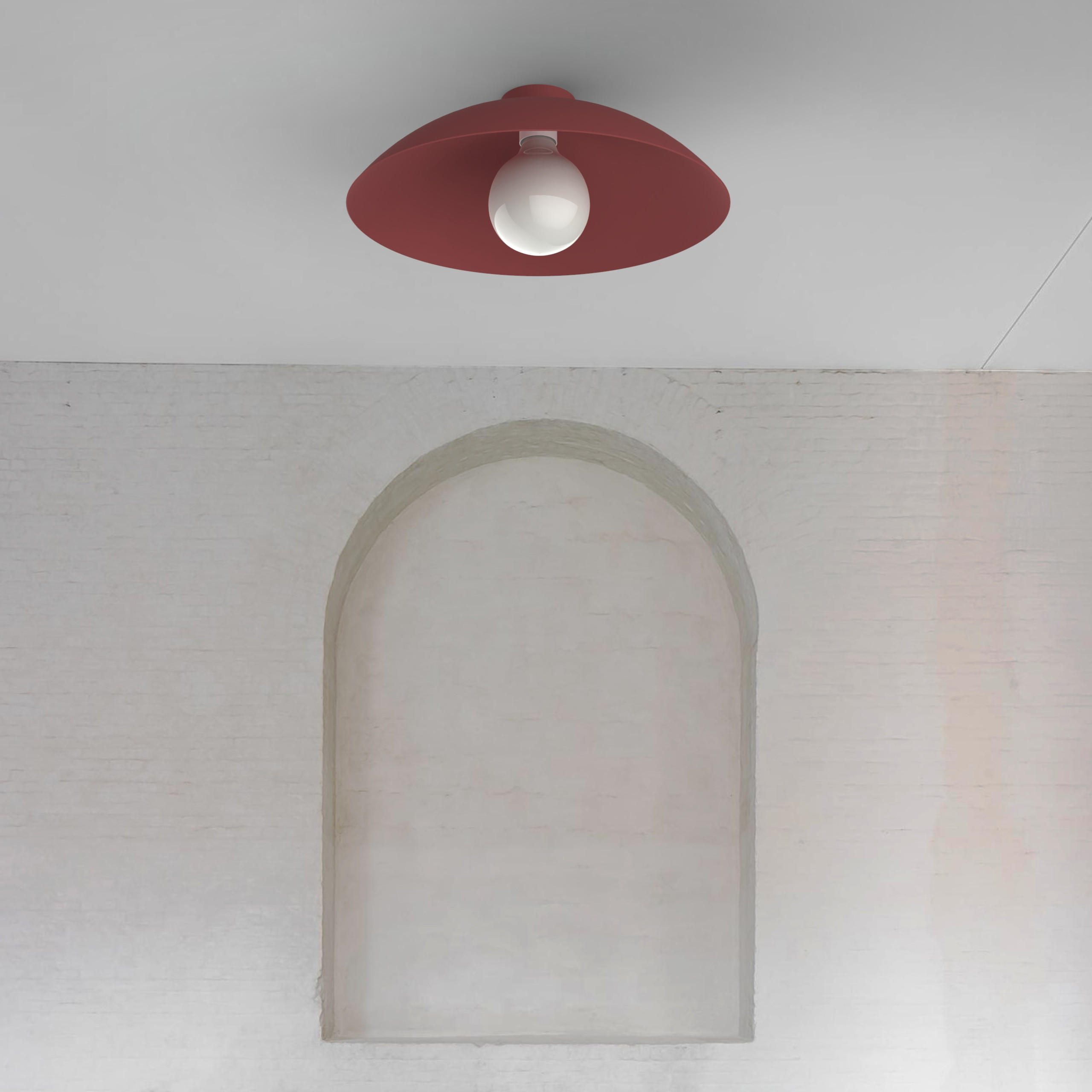 DECKENLEUCHTE - Rot, Metall (30/30/12cm) - Lumicom