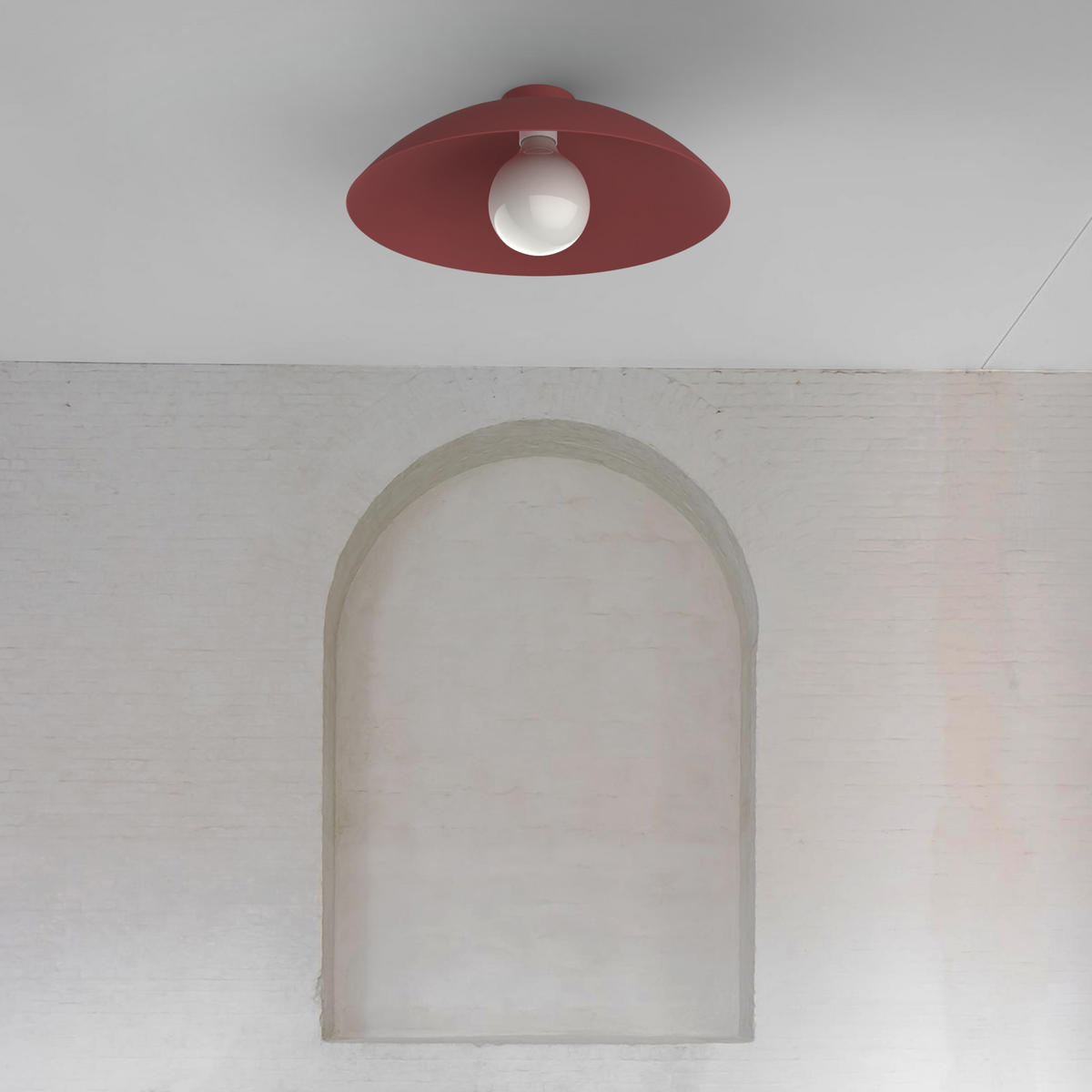 DECKENLEUCHTE - Rot, Metall (30/30/12cm) - Lumicom