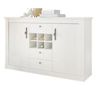 SIDEBOARD weiß Pinie Landhaus, hohe Kommode 166 x 100 cm, Soft-Close-Funktion - Weiß, Holzwerkstoff/Kunststoff (169/104/45cm) - Furn.Design