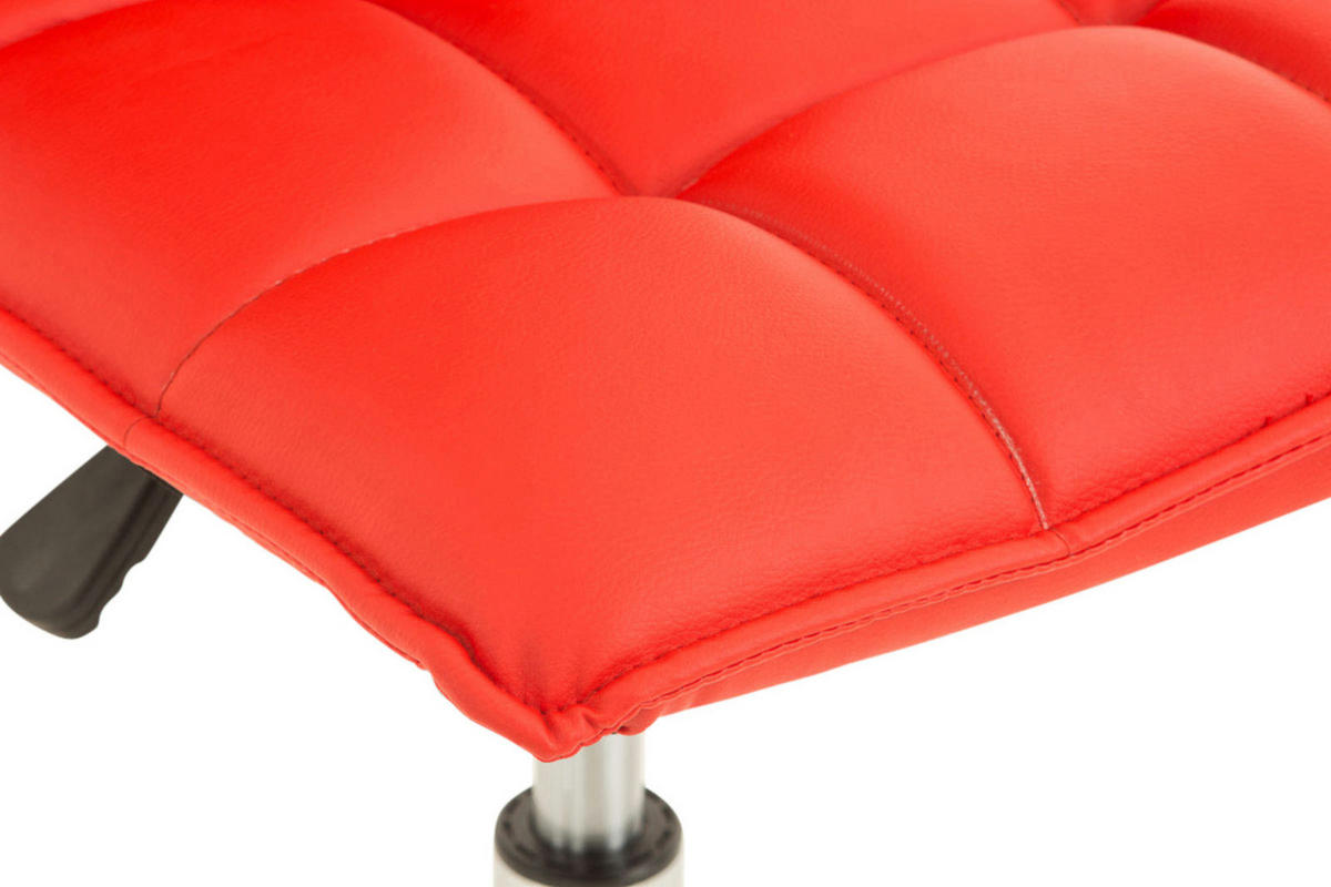 DREHSTUHL 2er Set Lederlook rot - Chromfarben/Rot, Textil/Metall (43/90/56cm) - CLP