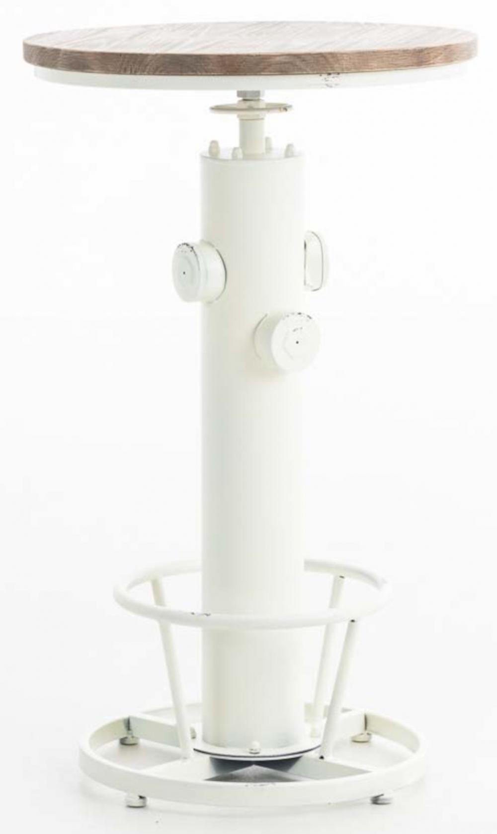 STEHTISCH 2er Set Metall antik weiß - Weiß, Metall (54/54/91cm) - CLP