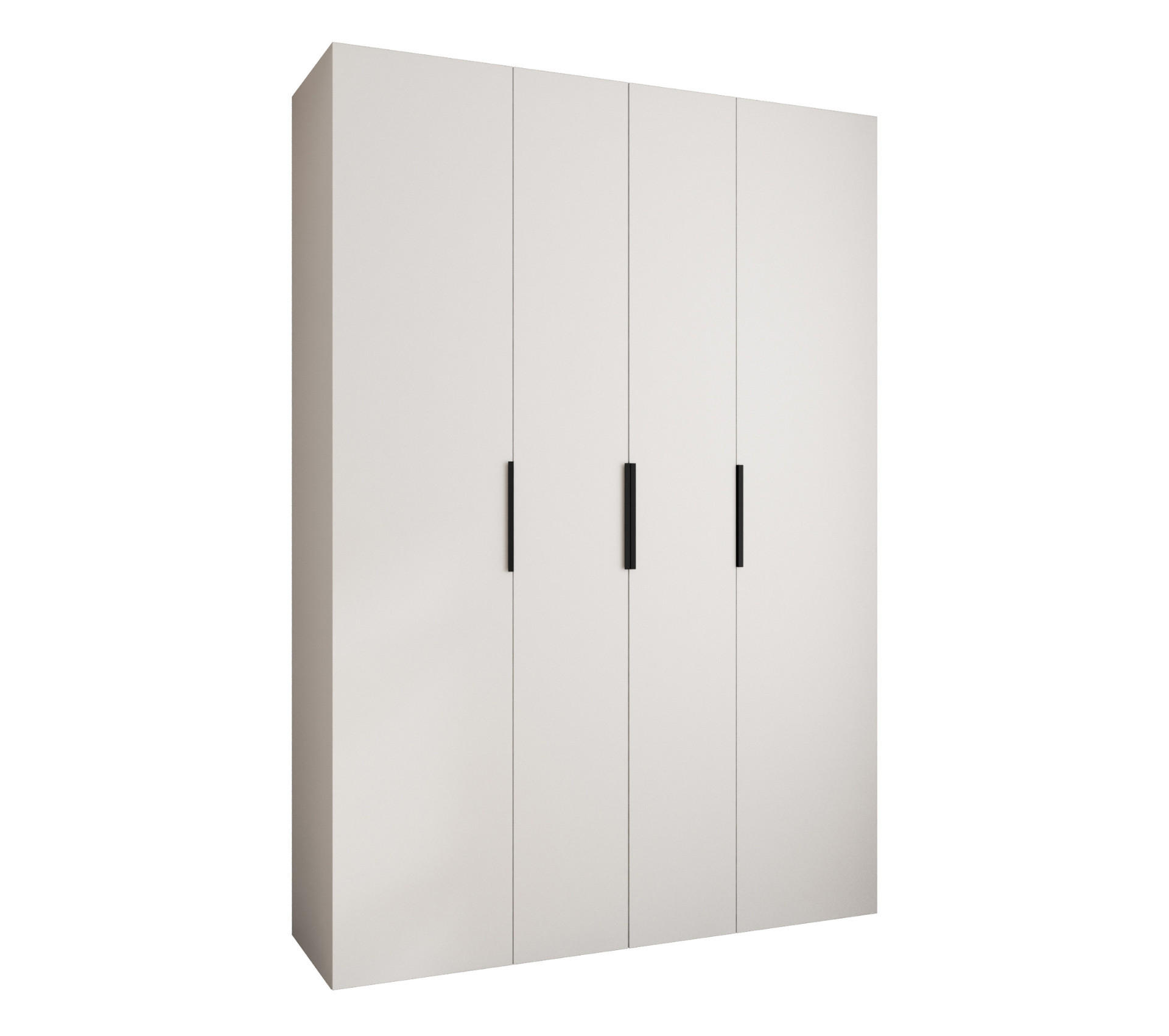 DREHTÜRENSCHRANK 245,5/170/40 4-türig - Schwarz/Weiß, Holz/Metall (170/245.5/40cm) - Abiks Möbel