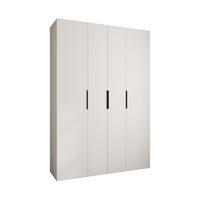 DREHTÜRENSCHRANK 245,5/170/50 4-türig - Schwarz/Weiß, Holz/Metall (170/245.5/50cm) - Abiks Möbel