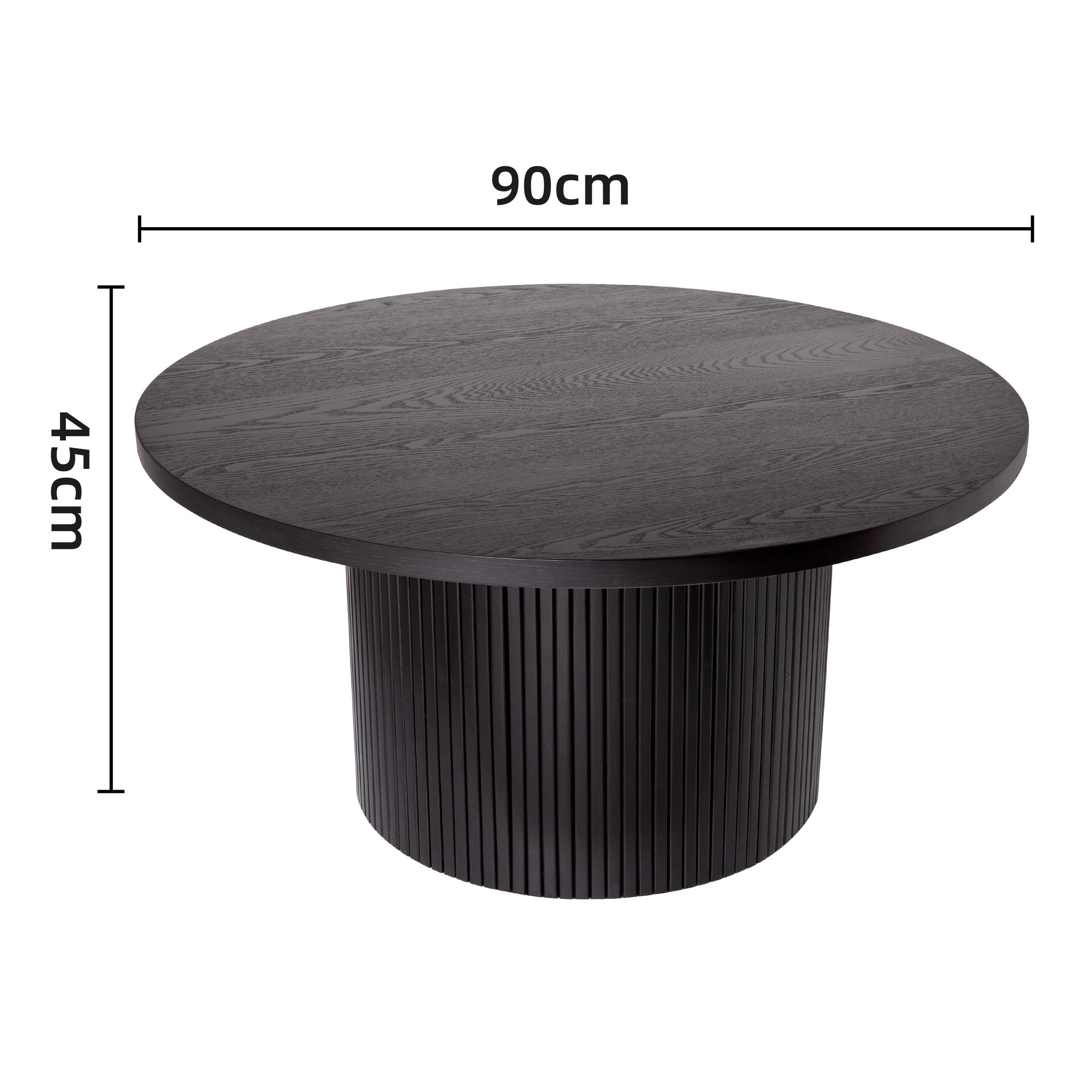 ComfortXL Couchtisch Schwarz 90x45x90 cm