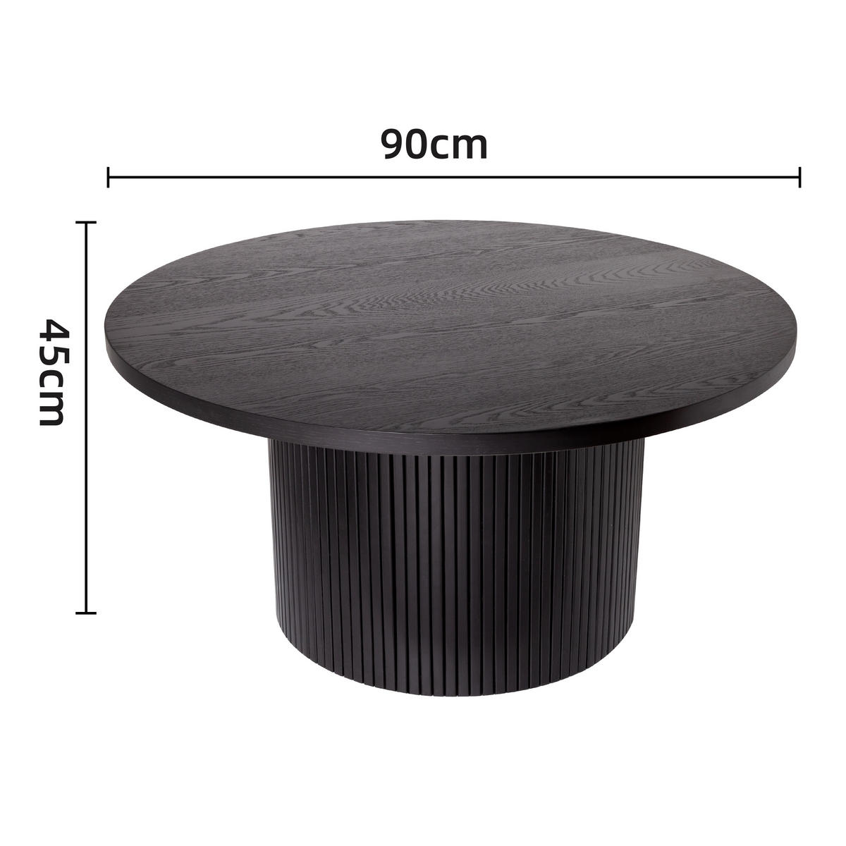 COUCHTISCH Schwarz - Schwarz, Holzwerkstoff (90/90/45cm)