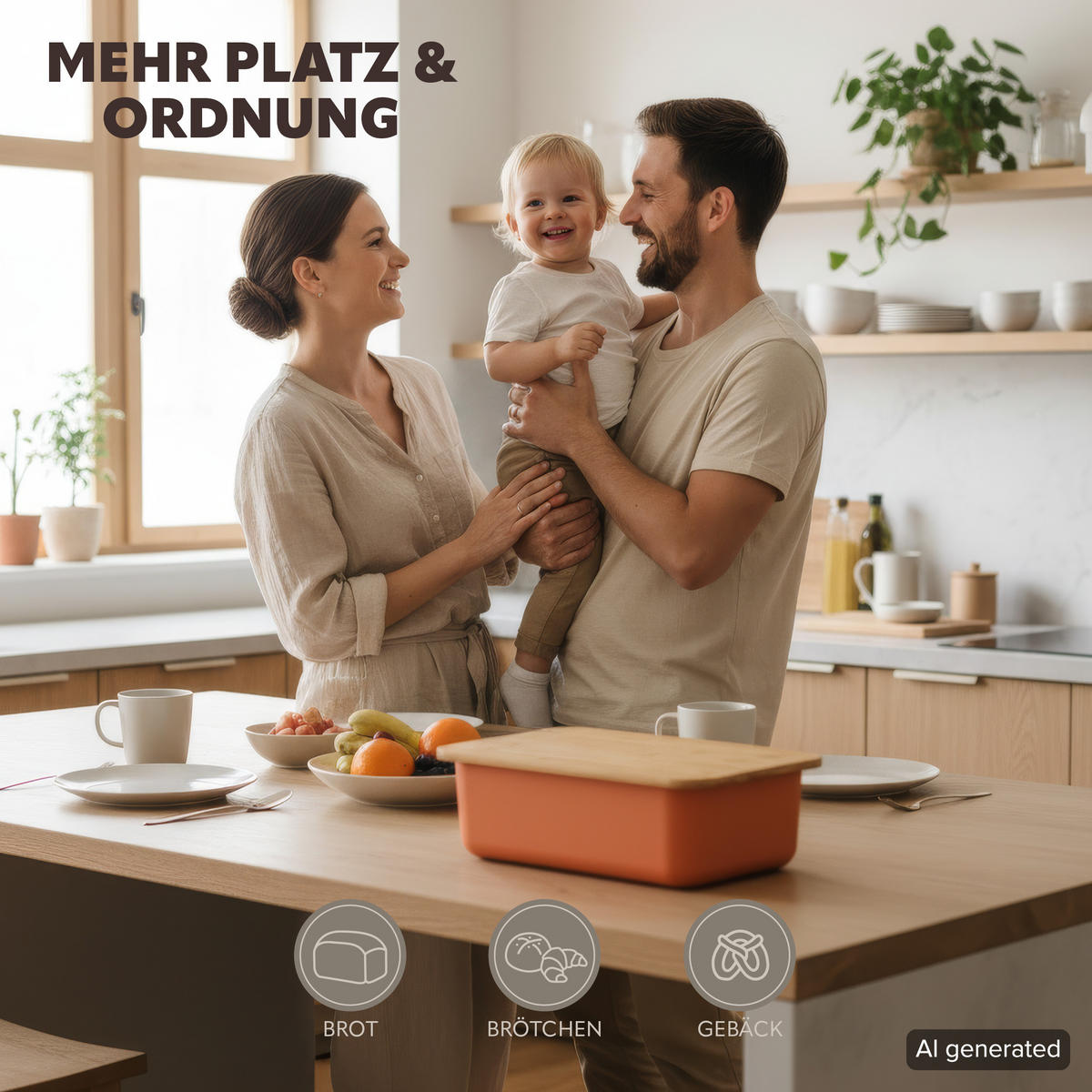 BROTKASTEN, braun - Rotbraun, Kunststoff (40/12.5/23cm) - bremermann