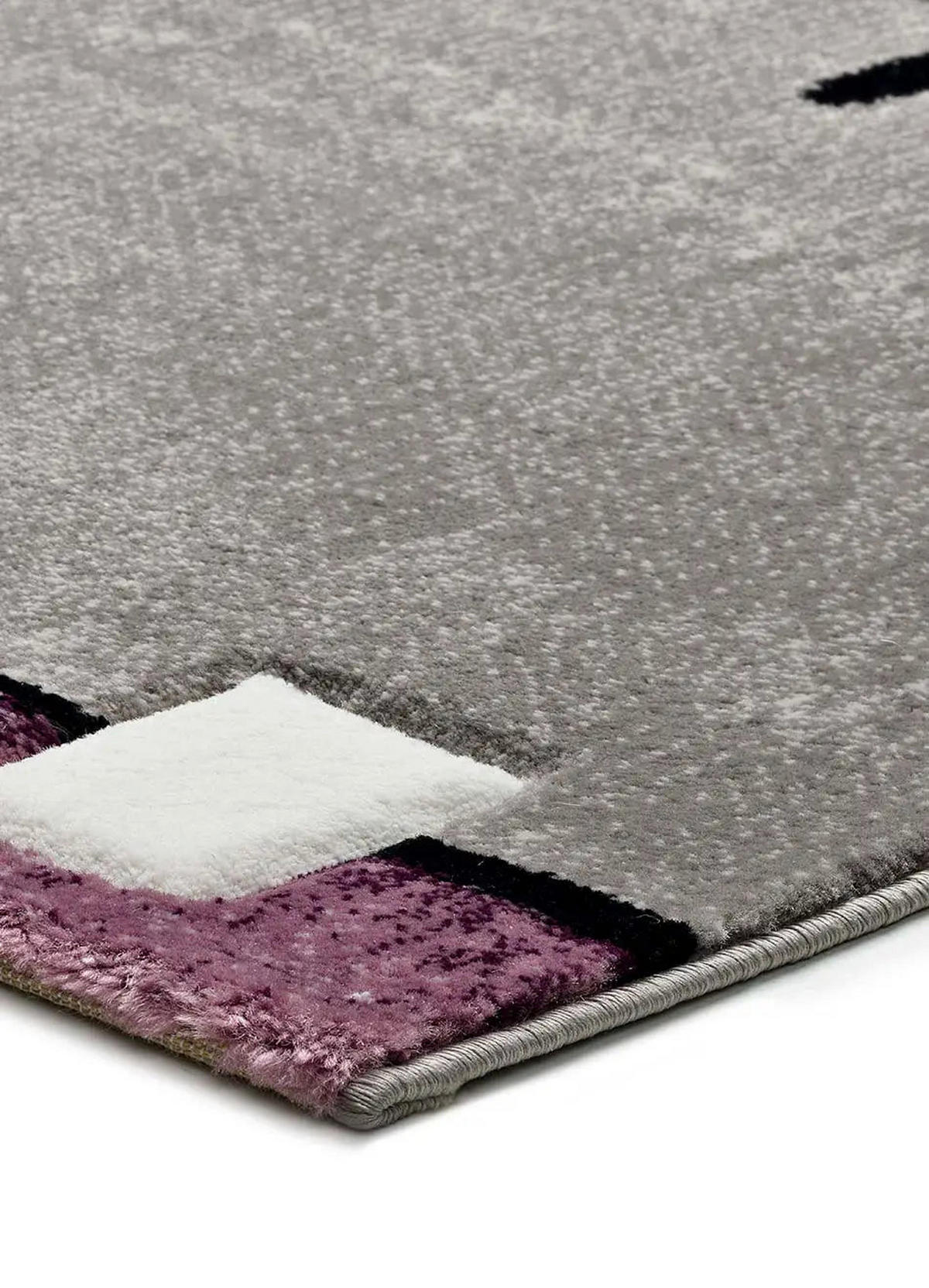 WEBTEPPICH Flieder / Grau Detroit 200/290 cm - Flieder/Grau, Naturmaterialien/Textil (200/290cm) - Atticgo