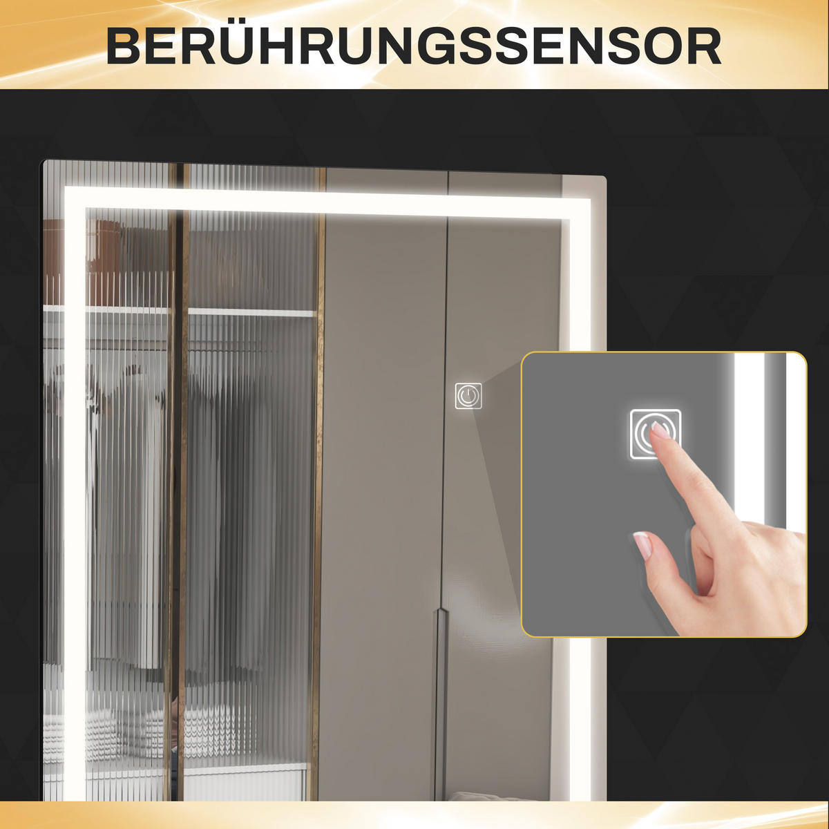 WANDSPIEGEL - Transparent, Glas (40/2.9/120cm) - HOMCOM