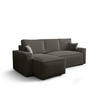 ECKSOFA L AMBRO Poso 22 Links mit Schlaffunktion - Dunkelgrau, Textil (232/143cm) - Bedante