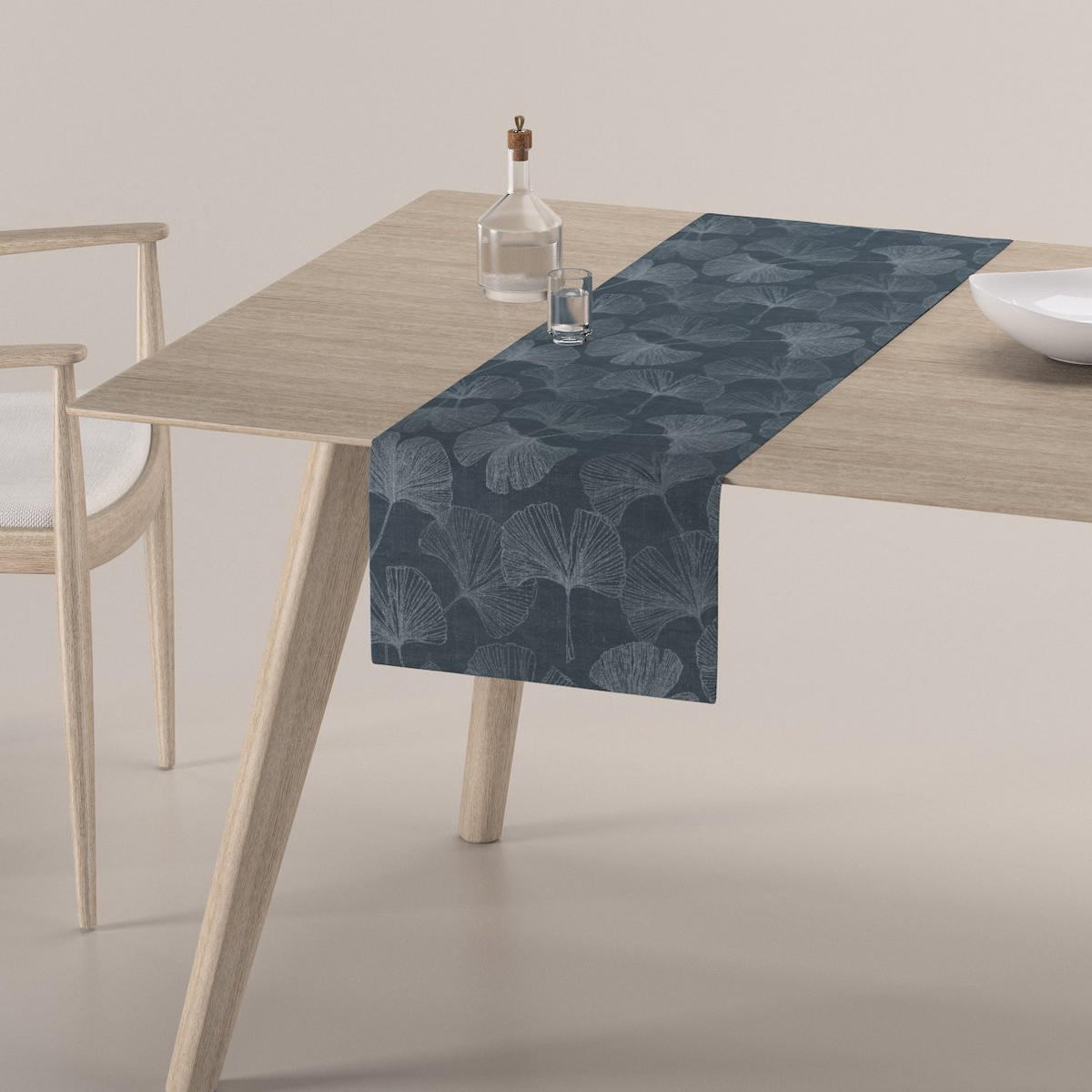 TISCHLÄUFER Venice, schwarz, 40x130 cm - Schwarz, Textil (40/130cm) - Dekoria