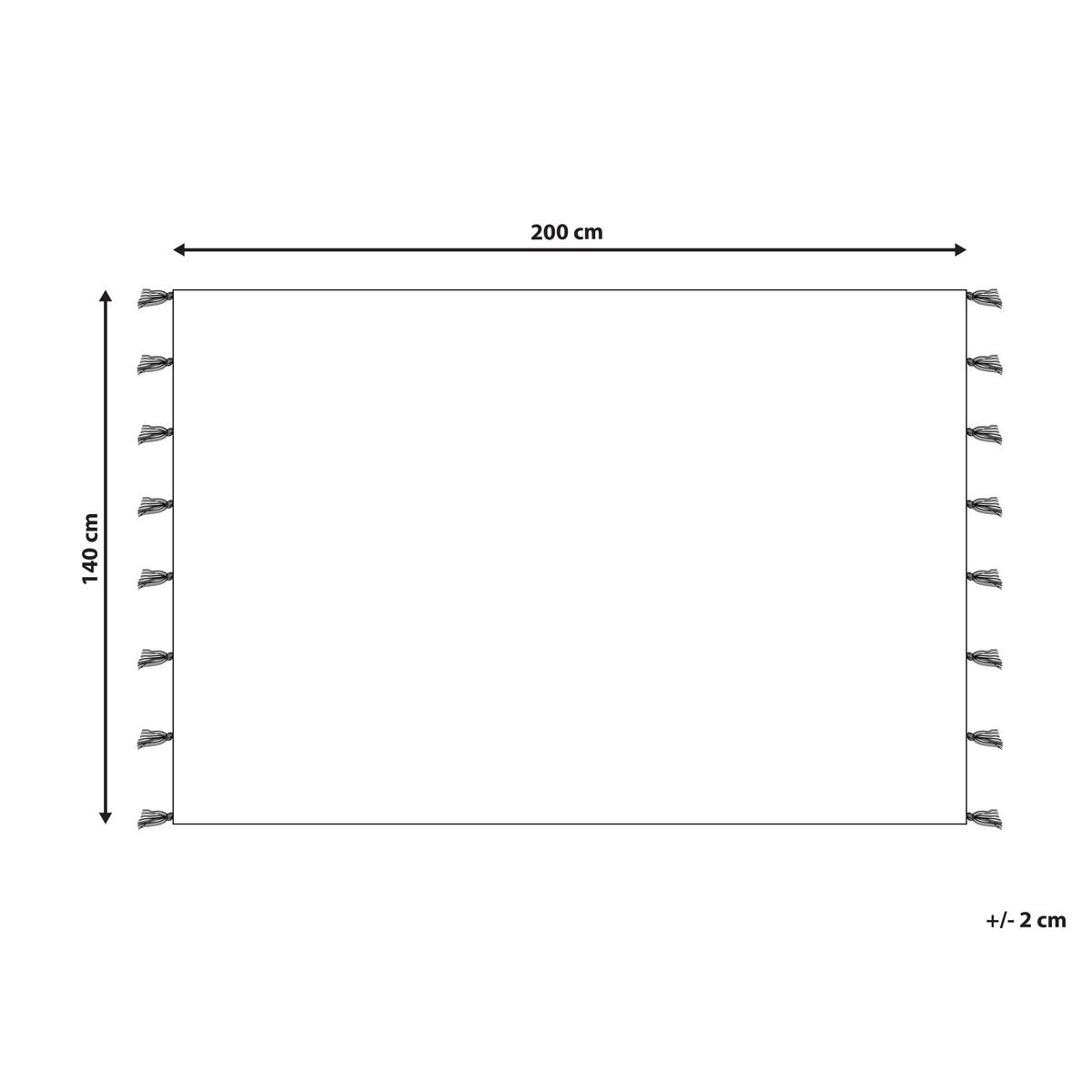 KURZFLOR-TEPPICH Beige 140/200 cm Alakol - Beige/Lila, Textil (140/200cm) - Beliani