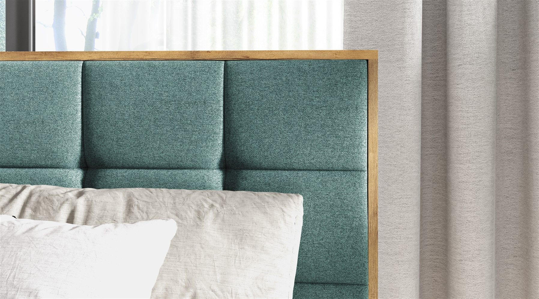 Thumbnail - Fun Möbel Boxbett, Braun, Textil, 120x220 cm, Schlafzimmer, Betten, Boxspringbetten