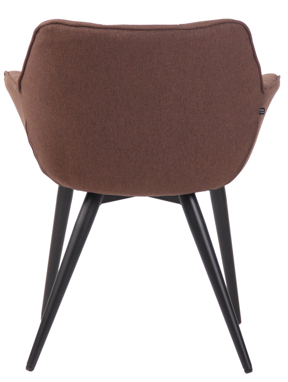 ESSZIMMERSTUHL Rosini Stoff, Gestell Metall matt Schwarz Braun - Schwarz/Braun, Textil/Metall (64/84/60cm) - TPFLiving
