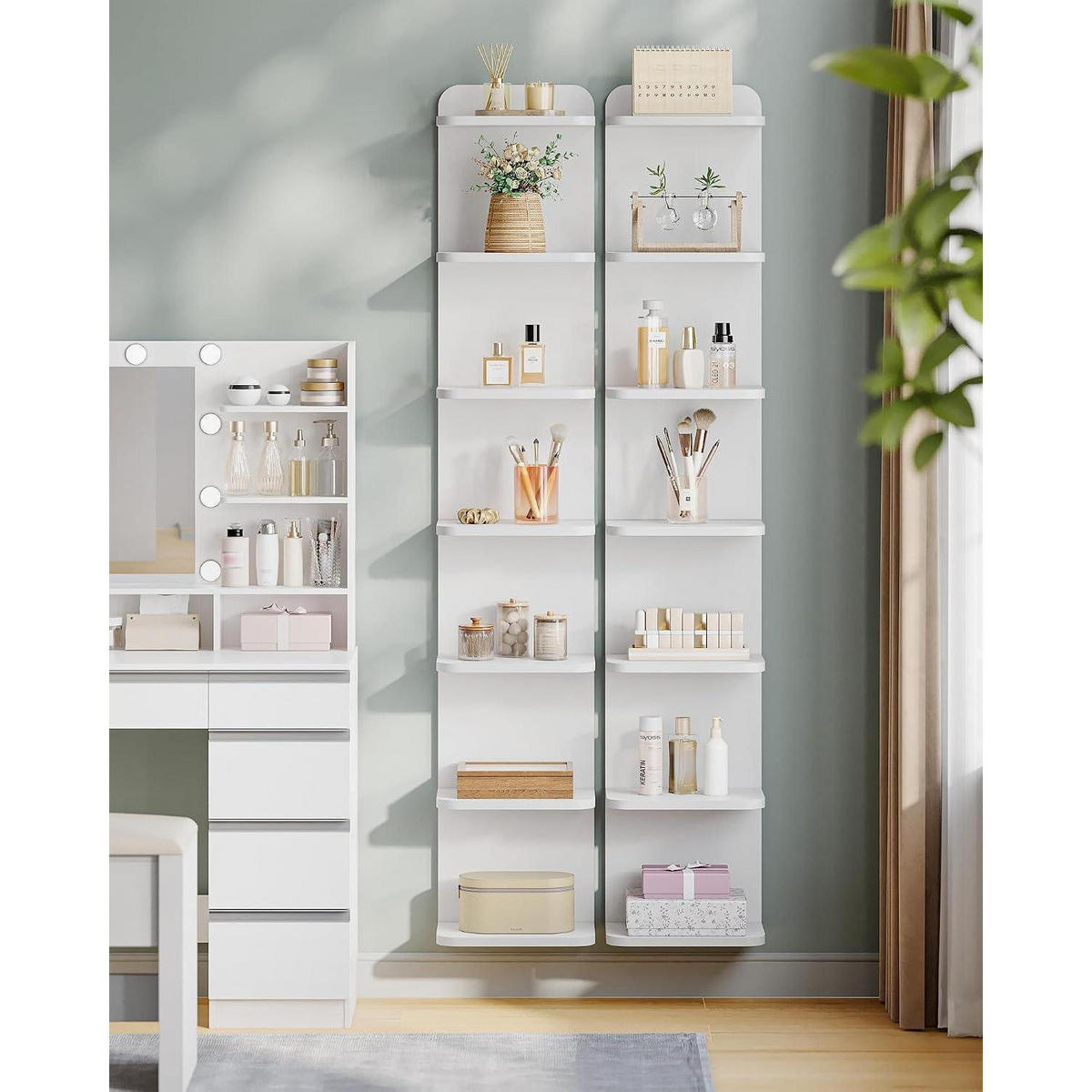 STANDREGAL 2er Set Weiß 24 x 30 x 186 cm - Weiß, Holzwerkstoff (30/186/24cm)