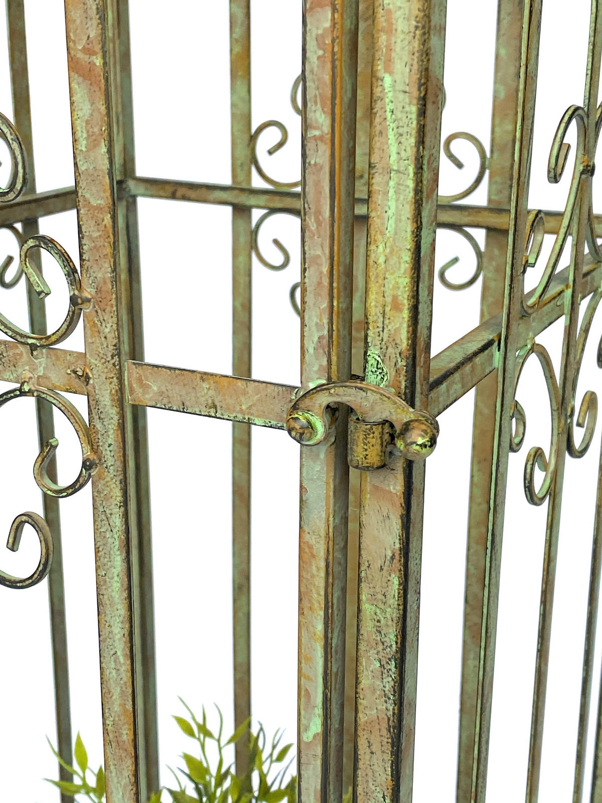 ROSENSÄULE Rosenturm Rankhilfe Metall 230 cm - Grün, Metall (38/230/38cm) - DanDiBo