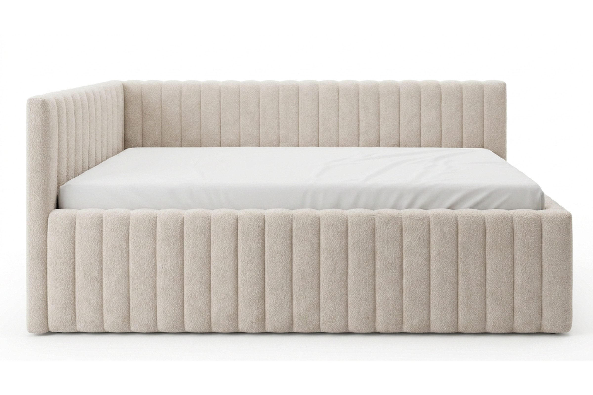 Deine Möbel 24 Polsterbett Beige 120x200 cm
