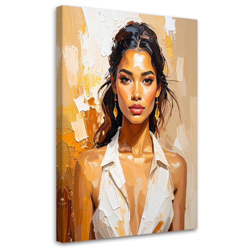 Feeby Leinwandbild Beige 60x90 cm