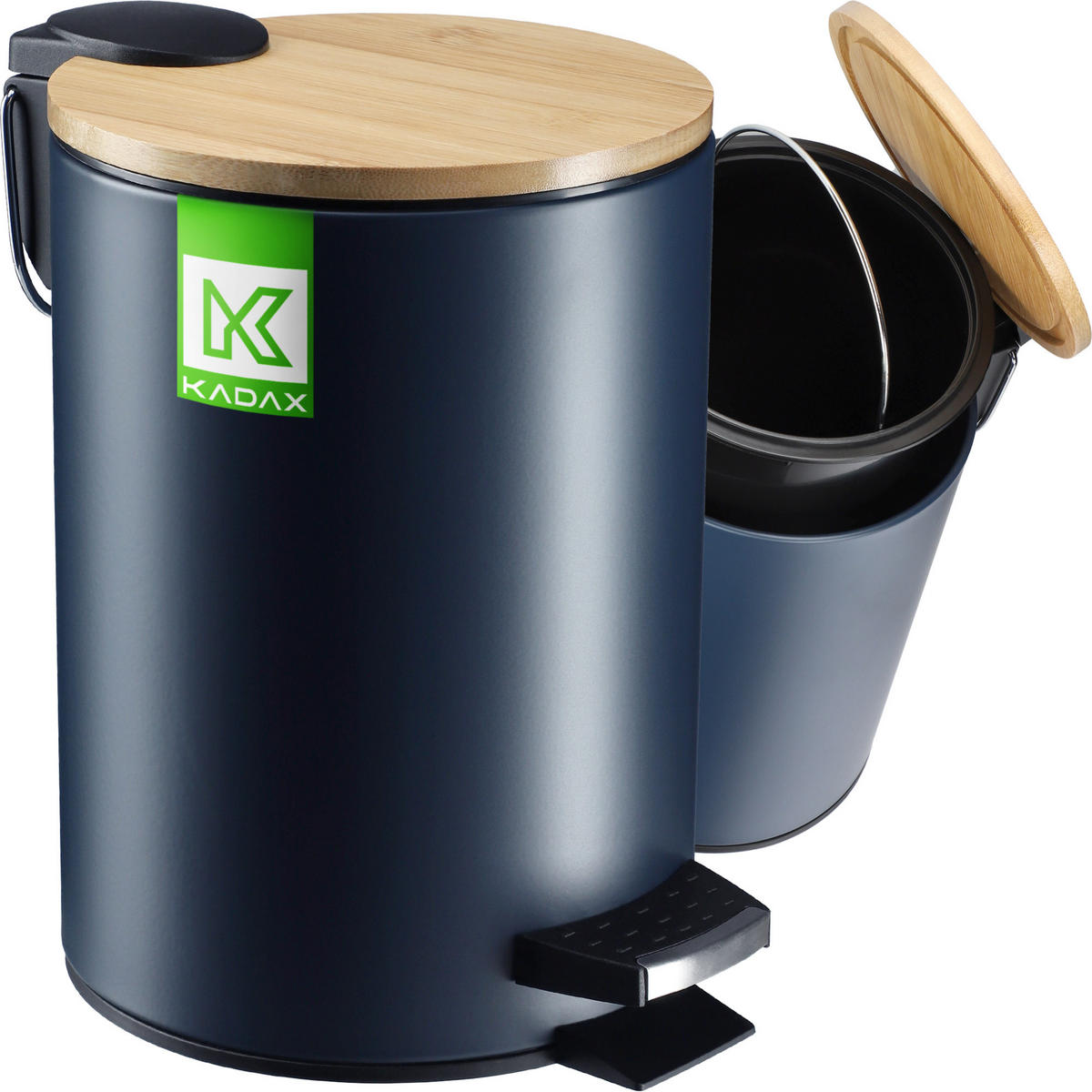 BADEZIMMERKORB marineblau, 3L - Blau, Metall (17/24cm) - KADAX