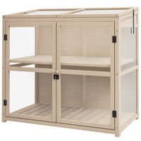 GEWÄCHSHAUS DE-05705 Hochbeet, 2 Ebenen, wetterbeständig Natur - Naturfarben, Holz/Kunststoff (103/103/61cm) - ComfortXL