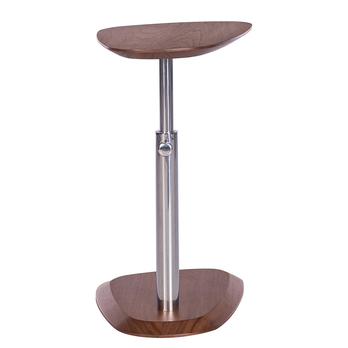 BEISTELLTISCH - höhenverstellbar, Echtholzfurnier / Metall - Walnussfarben, Holzwerkstoff (35/48/68cm) - home24